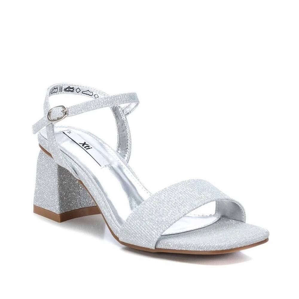 NEW XTI women's heeled sandals in silver